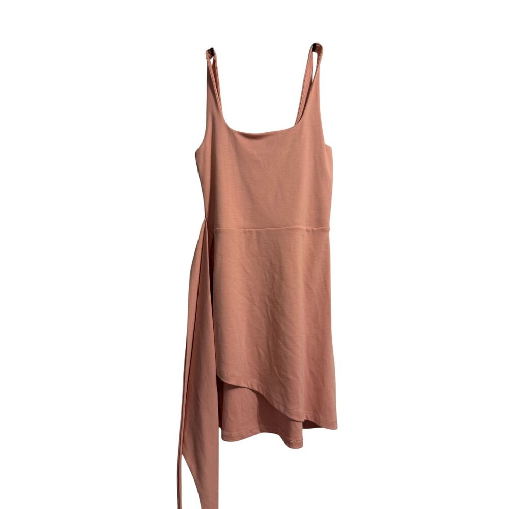 Forever 21 Pink Sleeveless Asymmetrical Tie-Waist Dress M